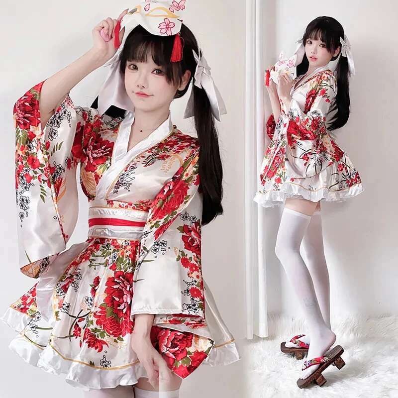 Summer Japanese Clothing - Gaun Kimono Modifikasi Jepang untuk Wanita