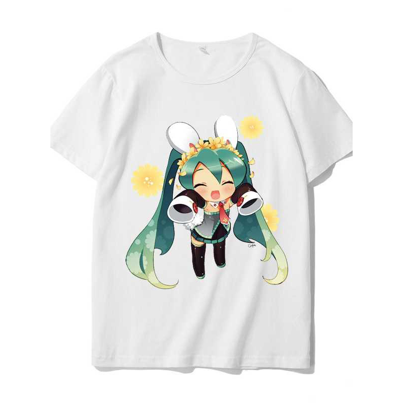 Summer Clothing Holiday - Kaos Hatsune Miku Kartun Lucu Gaya