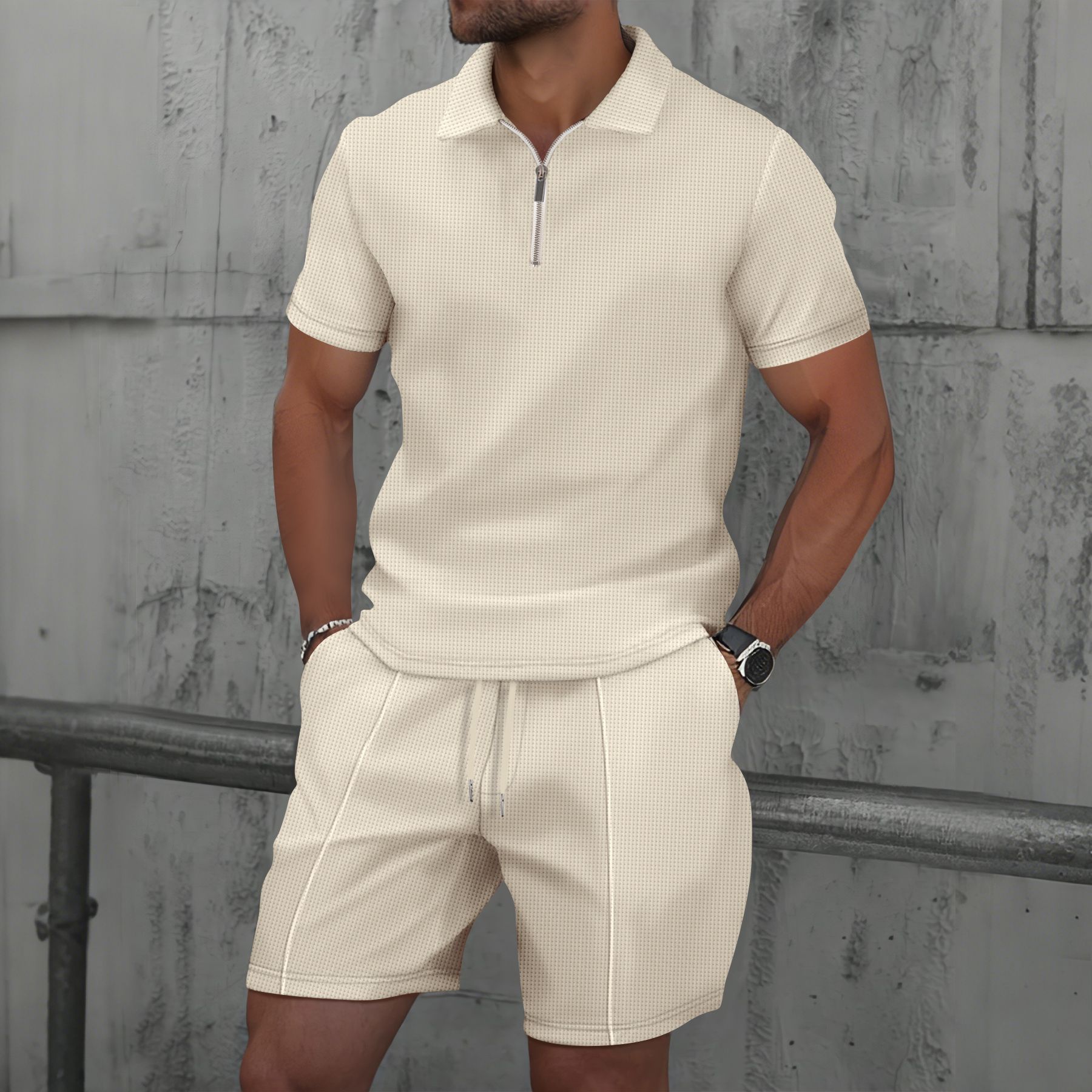 Summer Clothing Outfits - Setelan Olahraga Pria 2 Potong Cepat