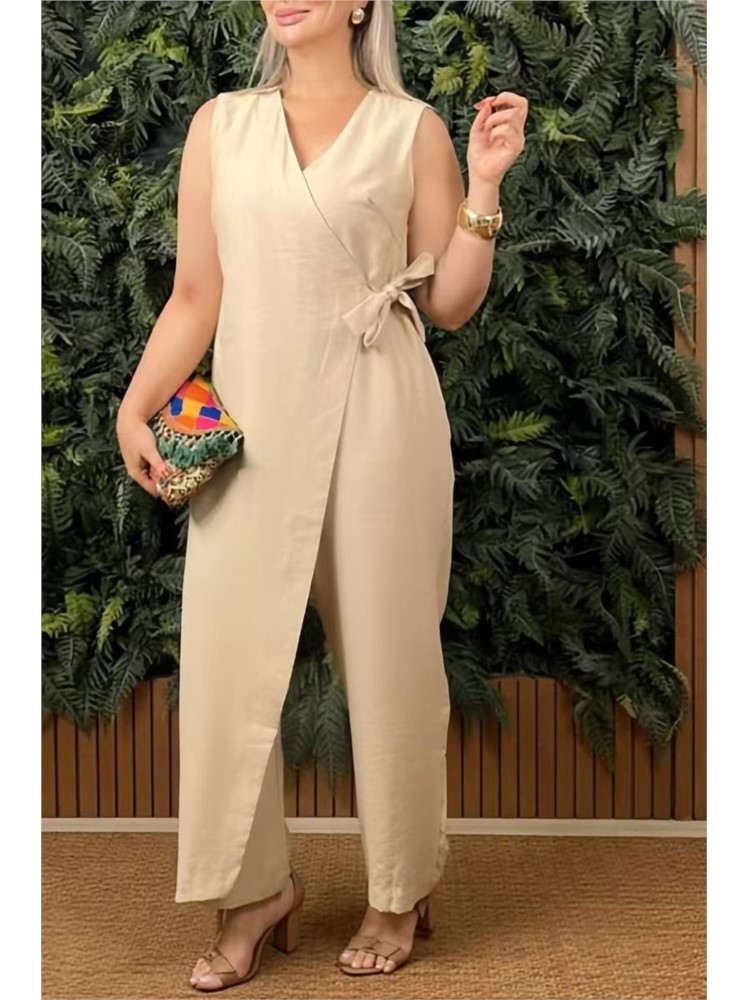 Summer Clothing Holiday - Jumpsuit Kasual Wanita Jumpsuit Bertali Tanpa