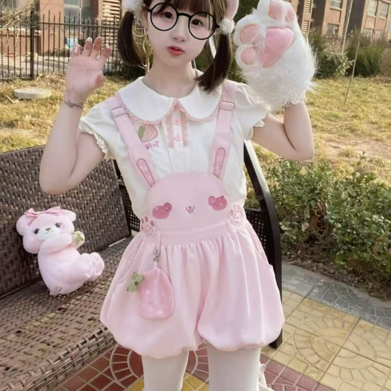 Summer Japanese Clothing - Set Celana Pendek Gaya Lolita Lucu