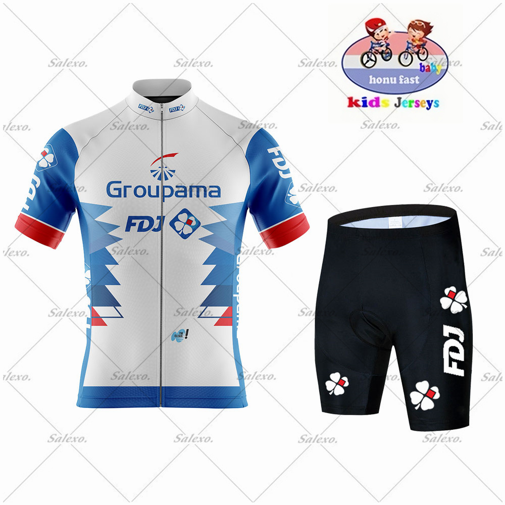 Summer Clothing Kids Sale - Set Jersey Bersepeda FDJ Anak-anak Pakaian