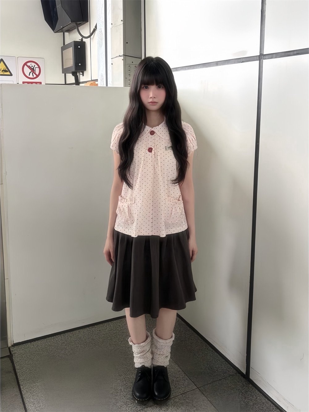 Summer Japanese Clothing - Kemeja Lengan Pendek Polka Dot Vintage