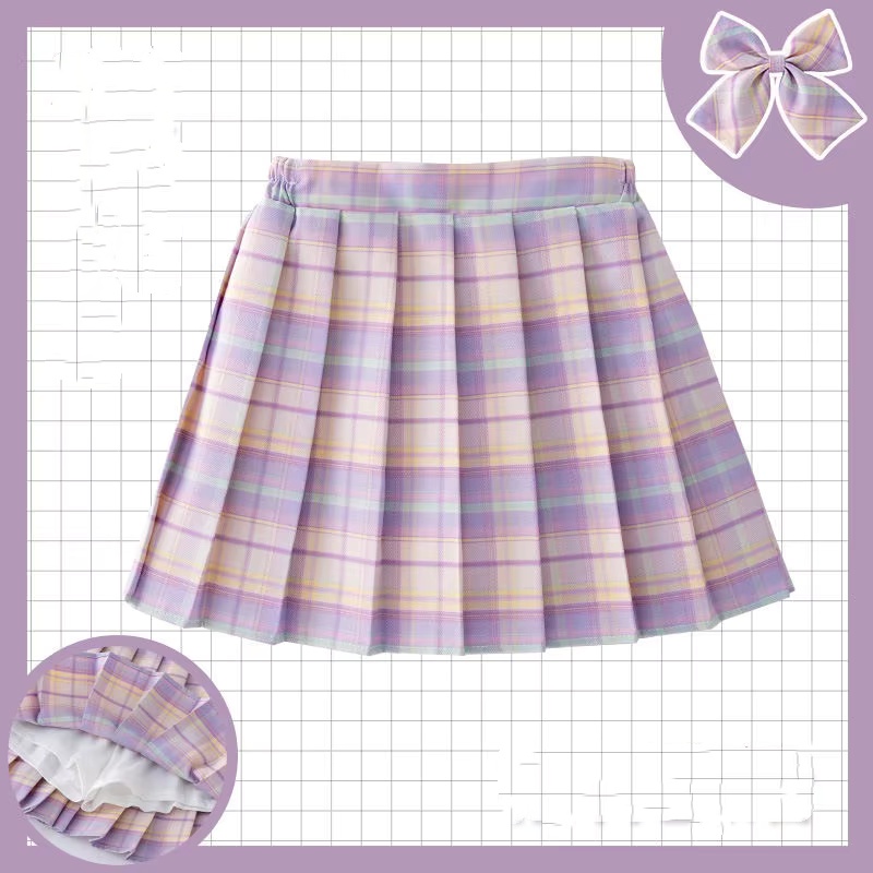 Summer Clothing For Teen Girls - Rok Kotak-kotak Anak-anak Pakaian Gaya Kuliah