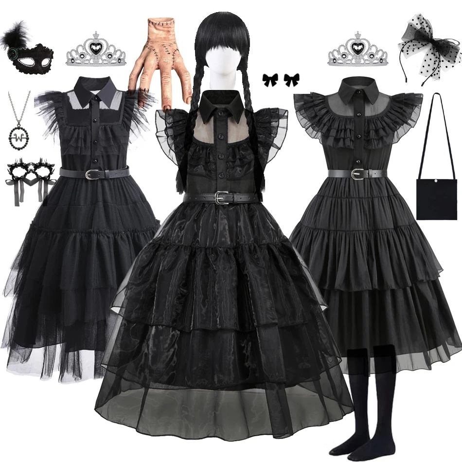 Summer Youth Clothing - Gaun Kostum Hitam untuk Anak Perempuan
