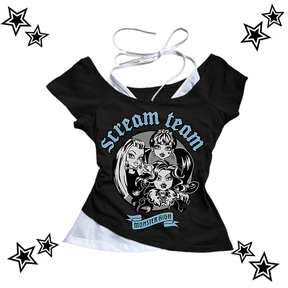 Summer Clothing Newborn - Kaus Peri Punk Estetika Pakaian Jalanan