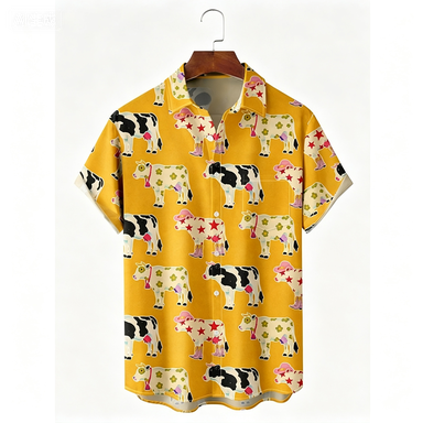 Summer Clothing Holiday - Kemeja Kucing Bunga Pantai Hawaii Modis