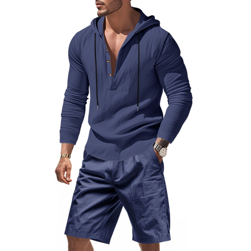 Setelan Linen Pria 2 Potong, A - Linen Shorts Men ulasan dan harga