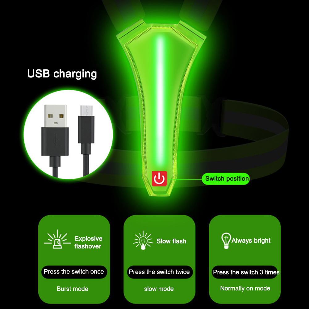Rompi lari LED USB, dapat diis - Summer Nights Clothing ulasan dan harga