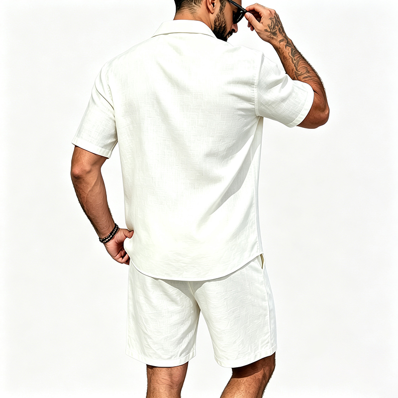 Pakaian Linen Pria Dua Potong  - Linen Shorts Men ulasan dan harga