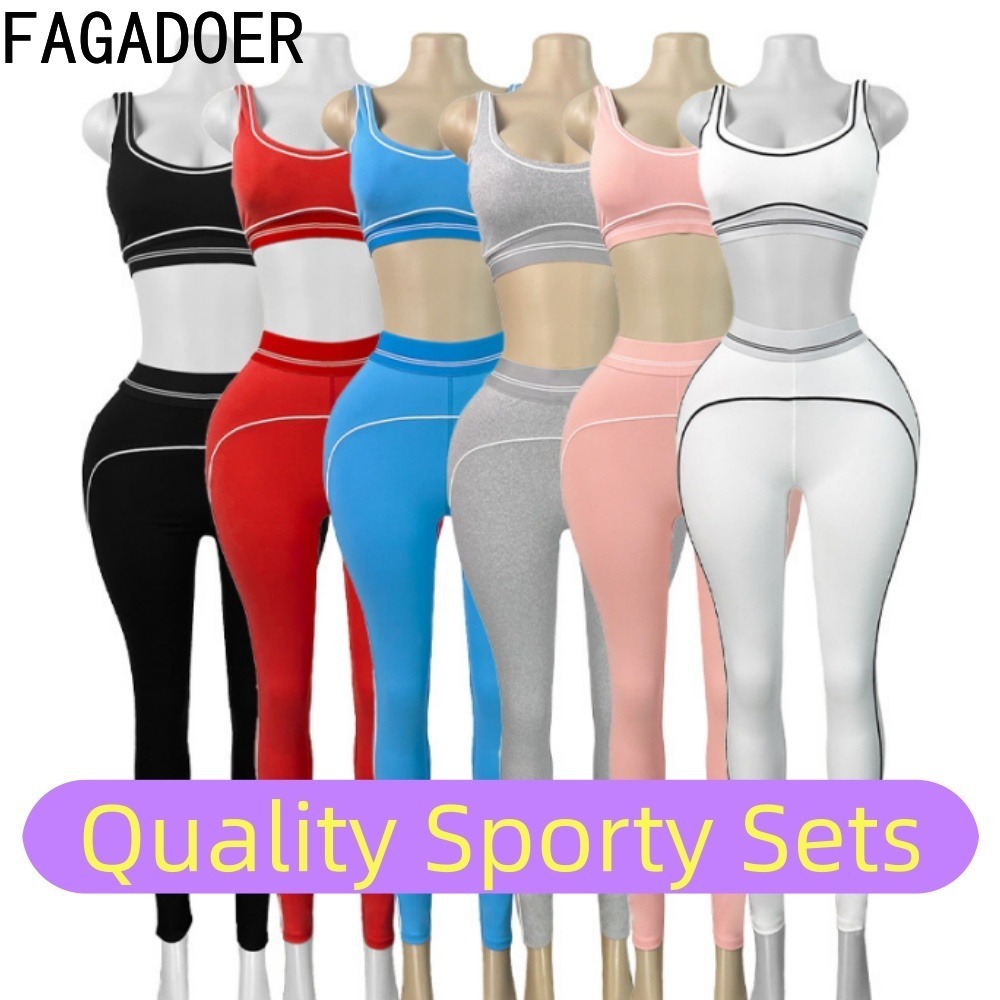 FAGADOER Set Olahraga Berkuali - Quality Summer Clothing For Women ulasan dan harga