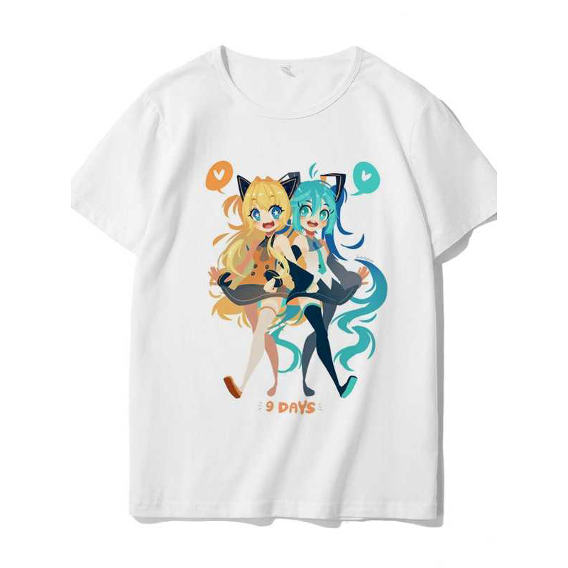 Kaos Hatsune Miku Kartun Lucu  - Summer Clothing Holiday ulasan dan harga
