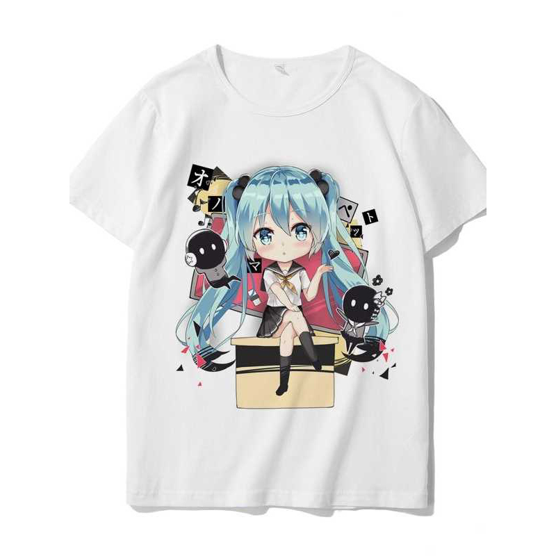 Kaos Hatsune Miku Kartun Lucu  - Summer Clothing Holiday ulasan dan harga