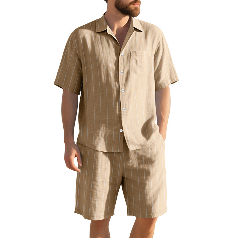 Setelan Linen Musim Panas Pria - Linen Shorts Men ulasan dan harga