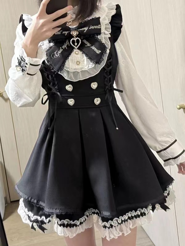 Set Gaun Pita Lolita Y2k Gotik - Summer Japanese Clothing ulasan dan harga