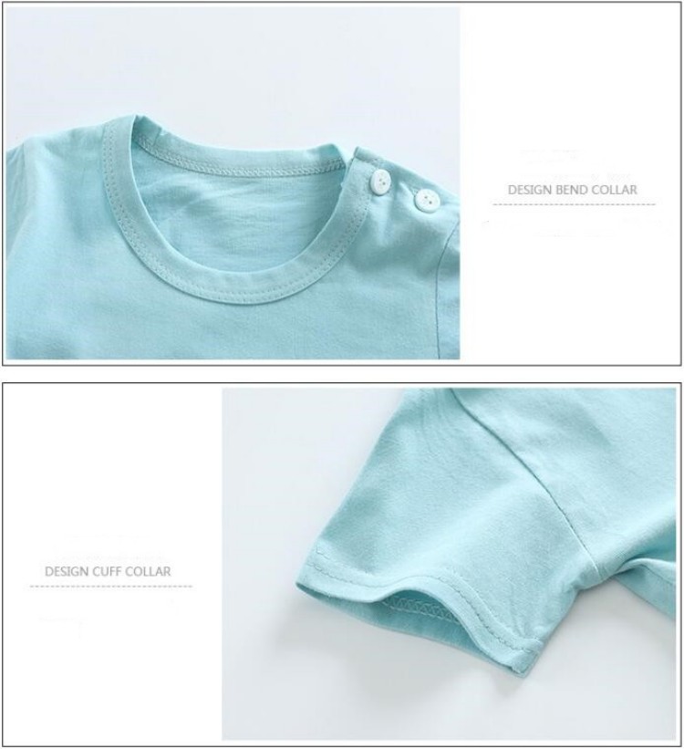 Kaus Katun + Celana Pendek Set - Summer Clothing Newborn ulasan dan harga