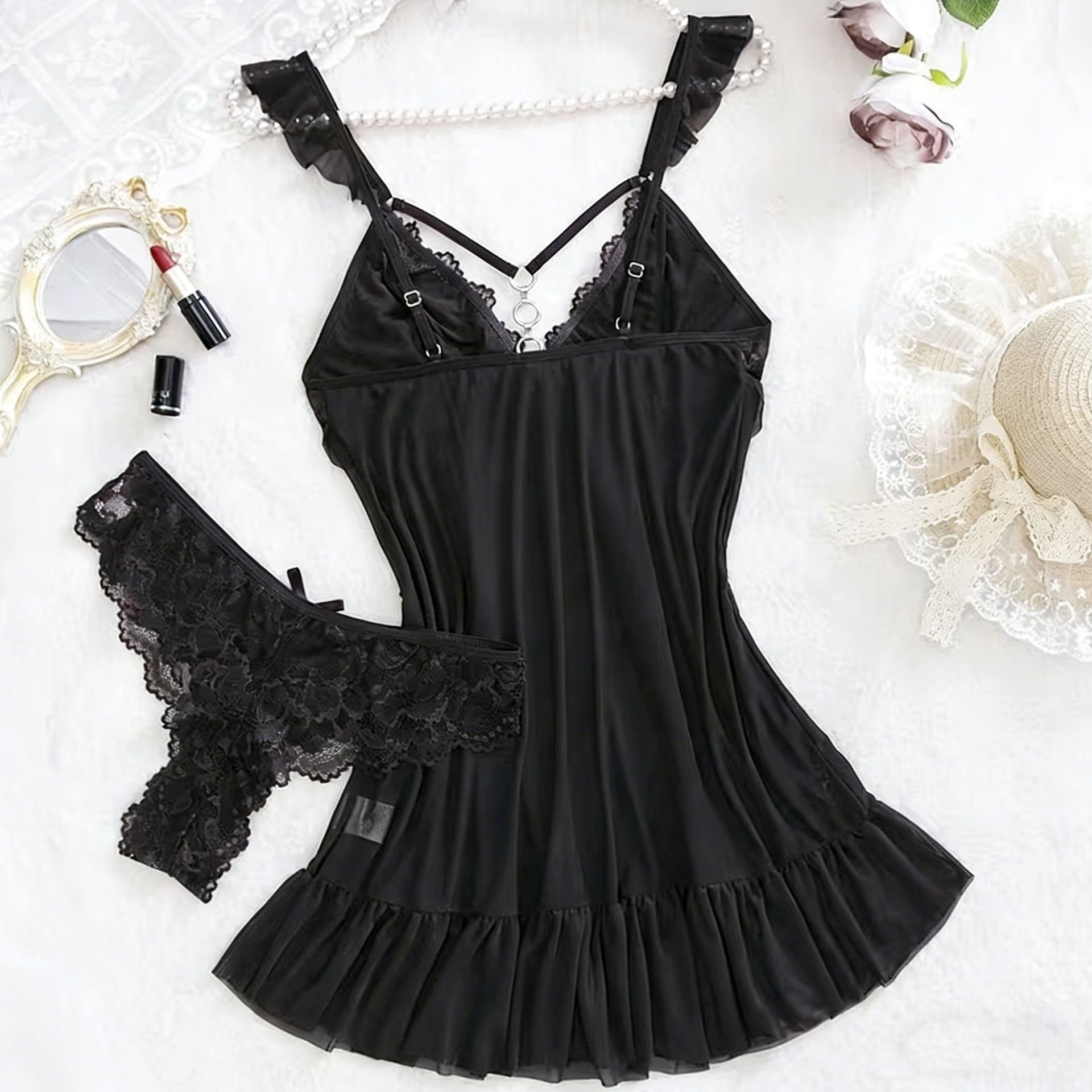 Set Lingerie Merah Seksi Terba - Summer Nights Clothing ulasan dan harga