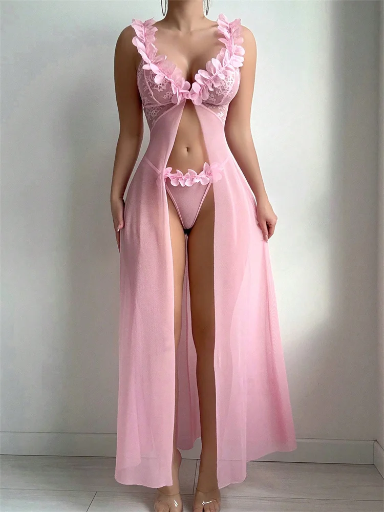 Gaun Tidur Transparan Berenda  - Summer Nights Clothing ulasan dan harga