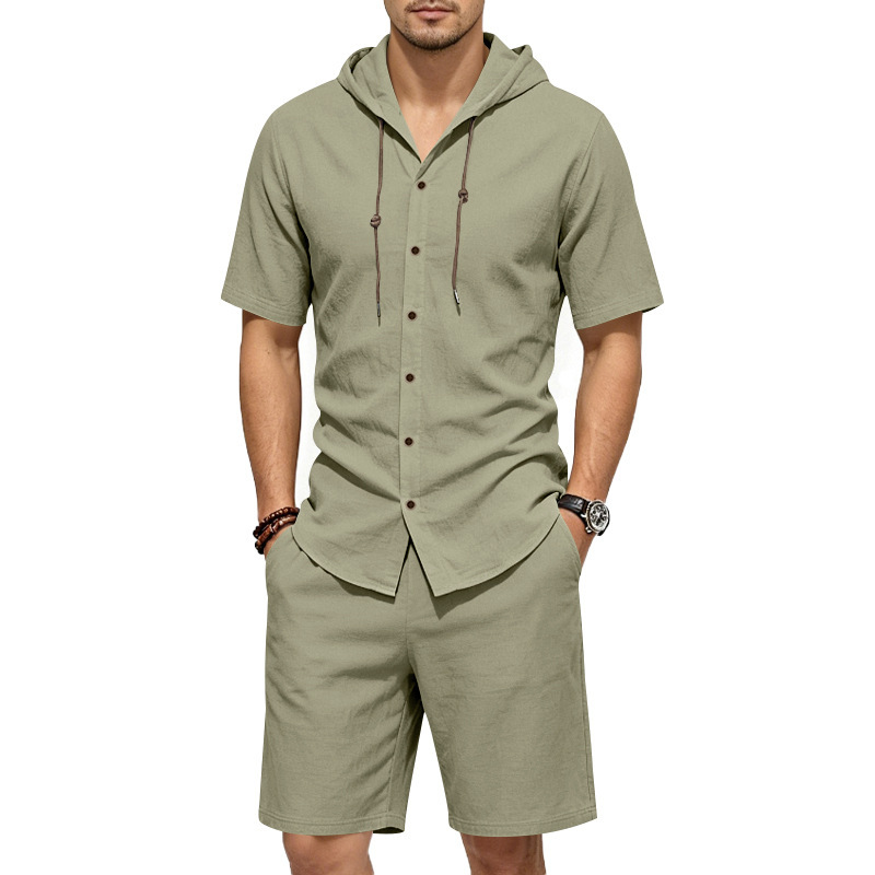 Setelan Linen Pria Musim Panas - Linen Shorts Men ulasan dan harga
