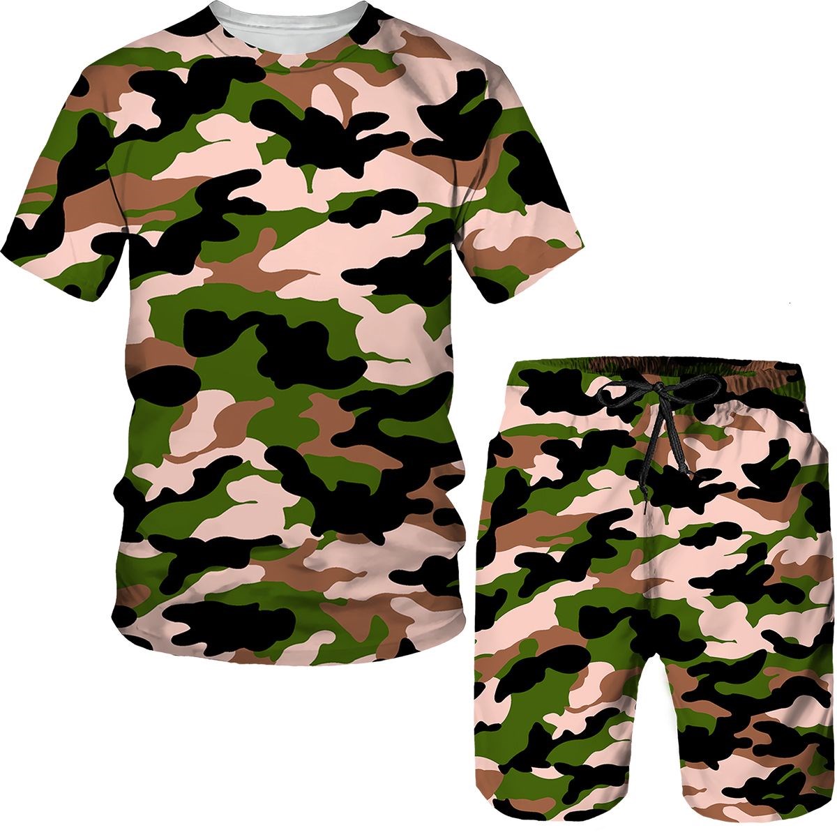 Setelan Pria Kamuflase Kaos Ce - Summer Clothing Outfits ulasan dan harga