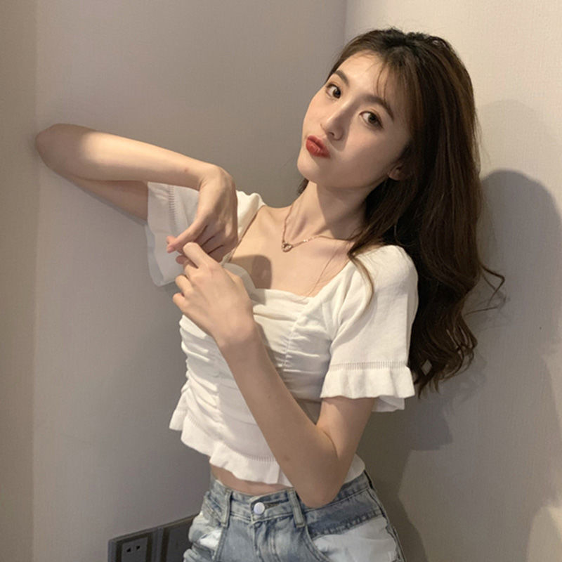 Blus Rajut Wanita Model Ruffle - Summer Youth Clothing ulasan dan harga