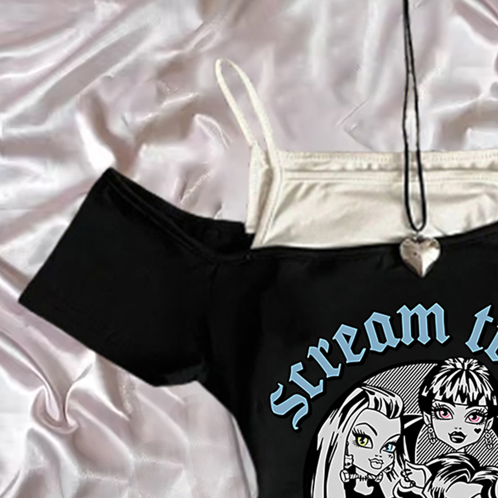 Kaus Peri Punk Estetika Pakaia - Summer Clothing Newborn ulasan dan harga