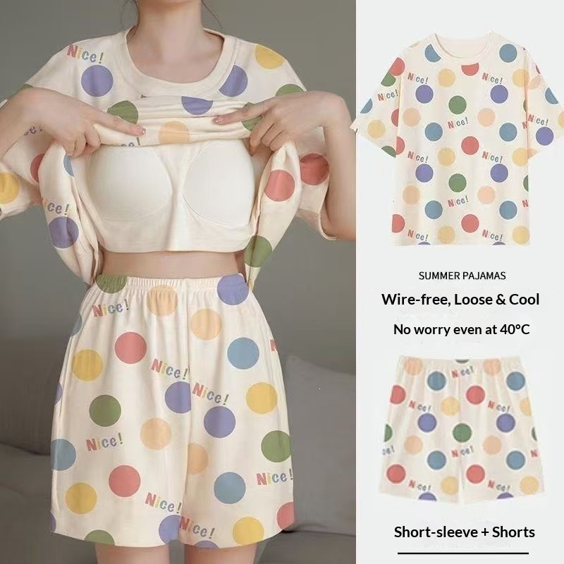 Piyama Lengan Pendek Wanita Mu - Summer House Clothing ulasan dan harga